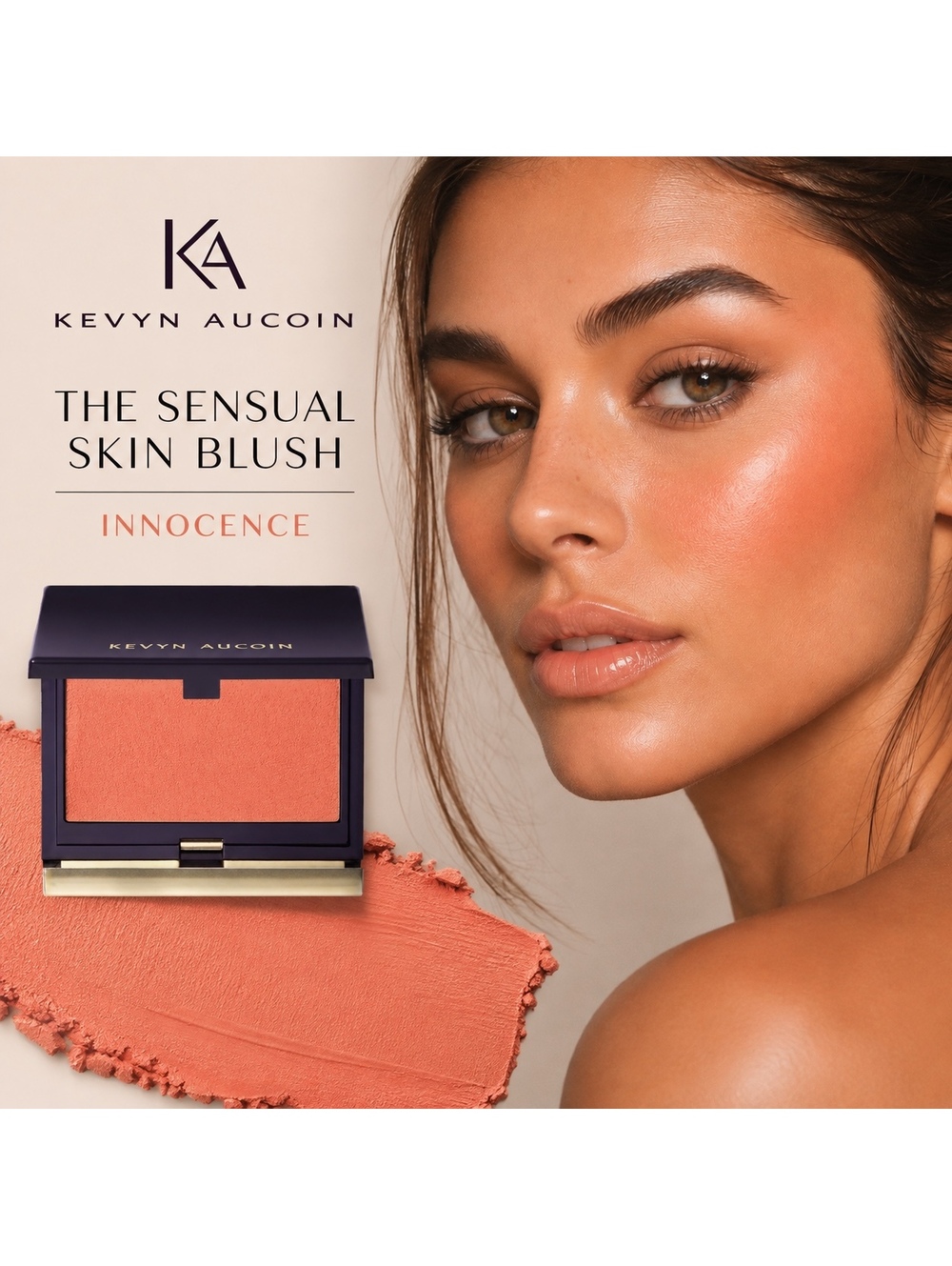 Kevyn Aucoin • Sensual Skin Blush • Innocence (Warm Apricot) Brand New in Box